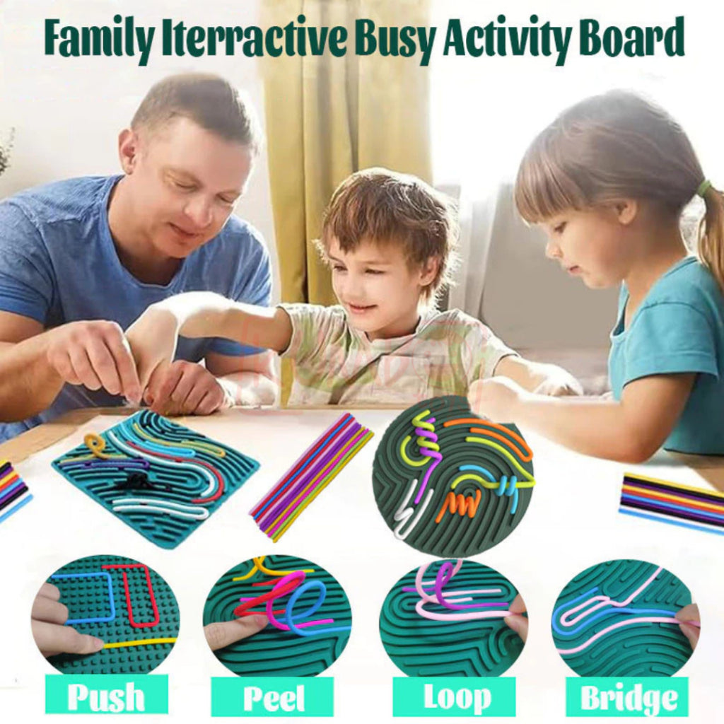 Mainan Edukasi Anak Papan Sensory Double Sided Papan Sensory Dua Sisi Fidget