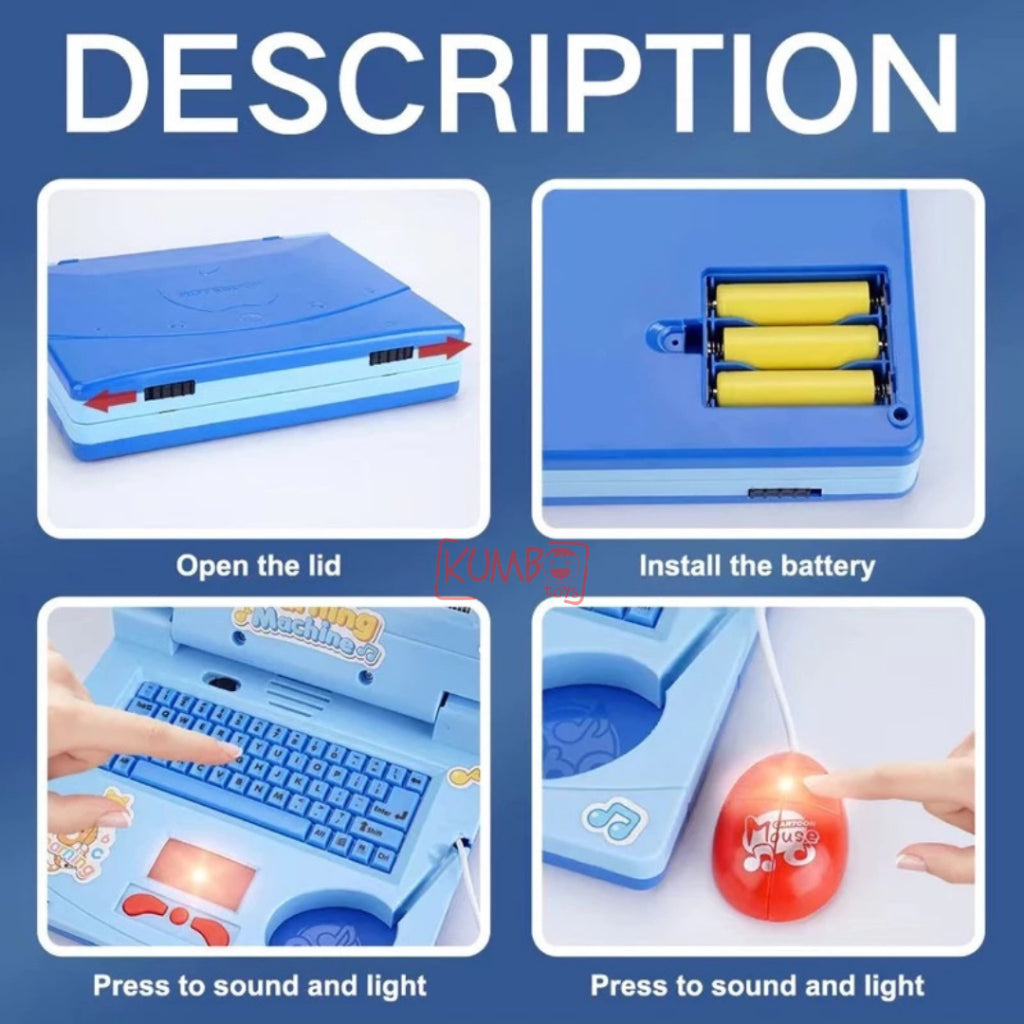 Mainan Edukasi Anak Laptop Learning Machine Laptop Mainan Music