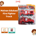 Mainan Edukasi Anak Fire Fighter Truck Mobil Pemadam DAMKAR Mix 2 Pcs