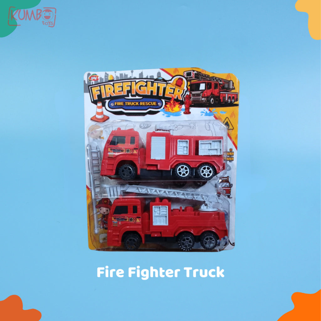 Mainan Edukasi Anak Fire Fighter Truck Mobil Pemadam DAMKAR Mix 2 Pcs