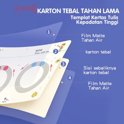 Mainan Edukasi Anak Book Stroke Line Dot To Dot Buku Belajar Menulis Reuseable Magic Workbook Activity