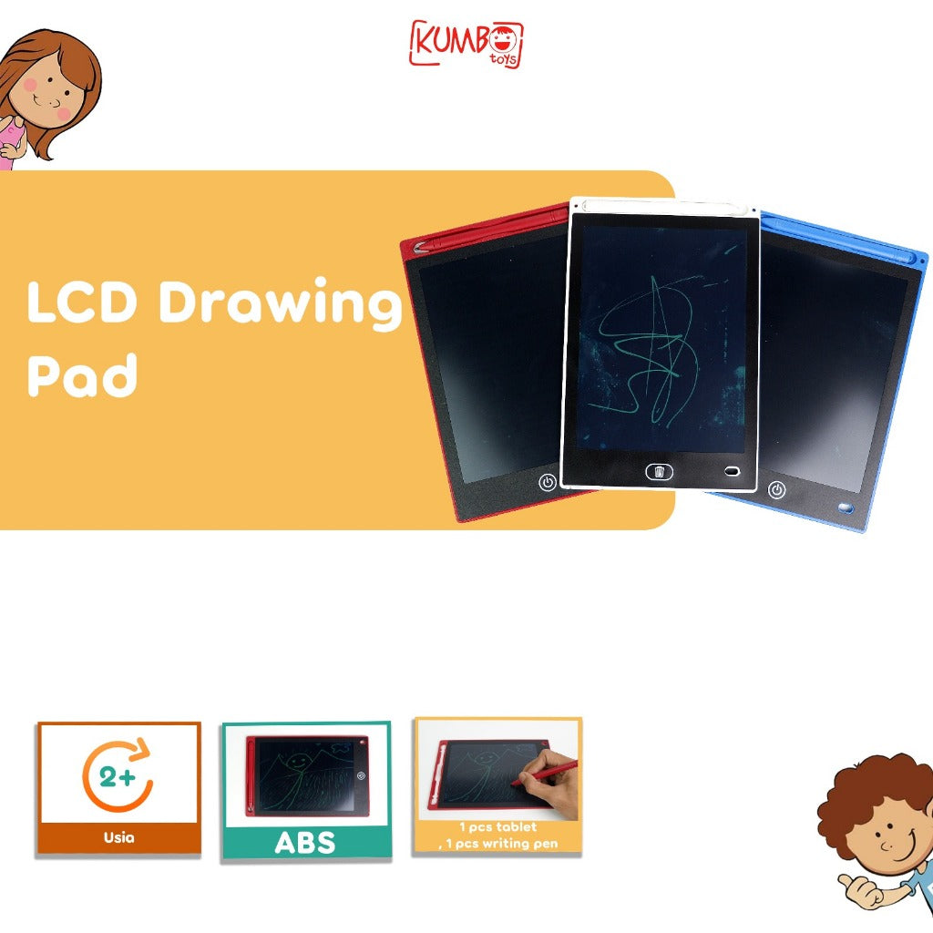 Mainan Edukasi Anak LCD Drawing Pad Writing Tablet 8.5 Inch Papan Tulis Gambar