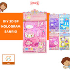 Mainan Edukasi Anak DIY BP 3D Karakter Sanrio Hologram Movable Card