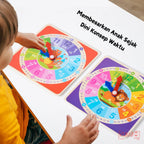 Mainan Edukasi Anak Jam Motif Hewan Wooden Clock Animal