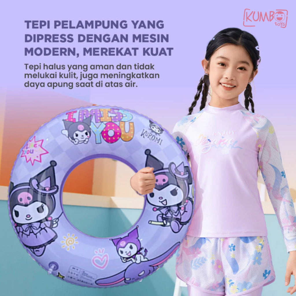 Ban Renang Anak Karakter Lucu 60 & 70 CM Swim Ring PVC Sanrio Stitch