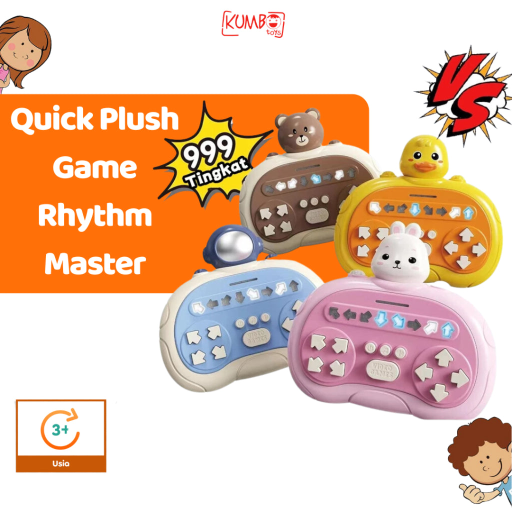 Mainan Edukasi Anak Master Quick Plush Game Rhythm Elektronik Karakter LED