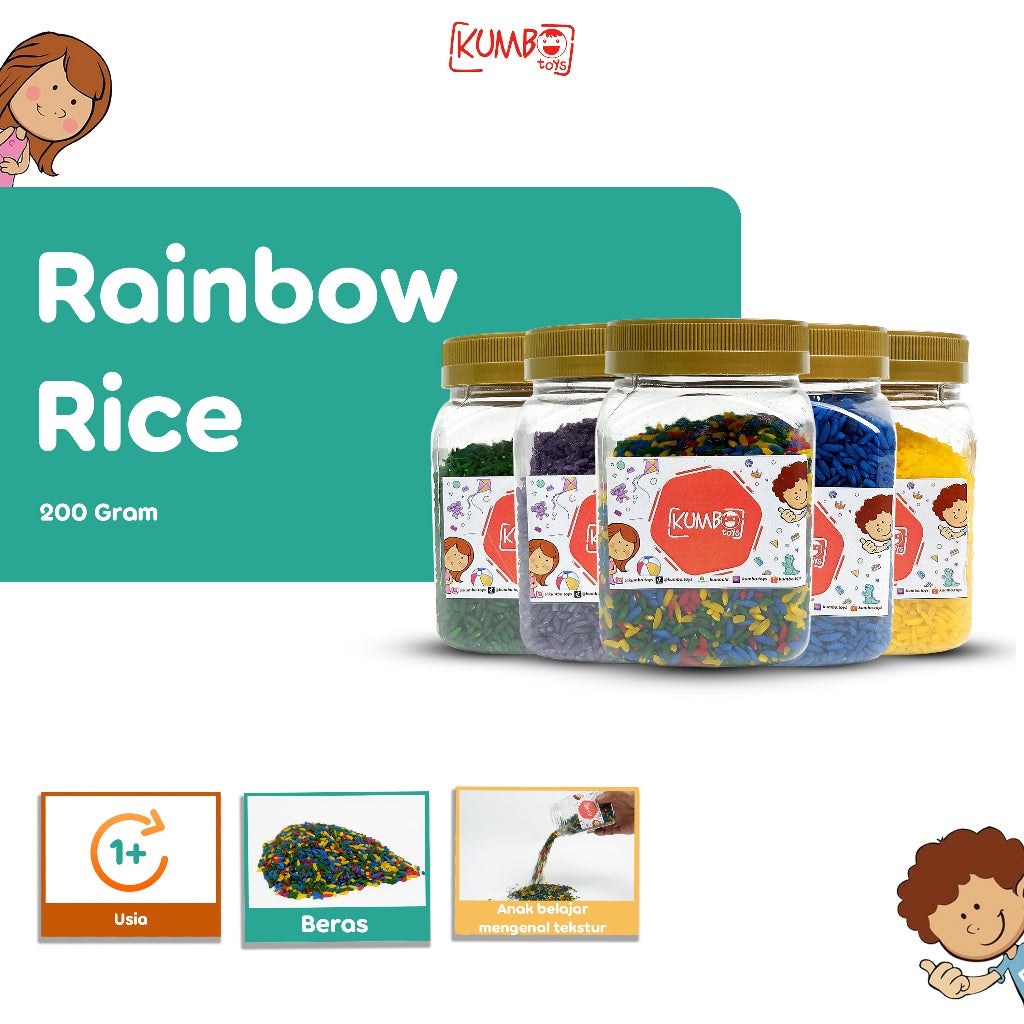 Beras Warna Warni Rainbow Rice Berat 200 gram