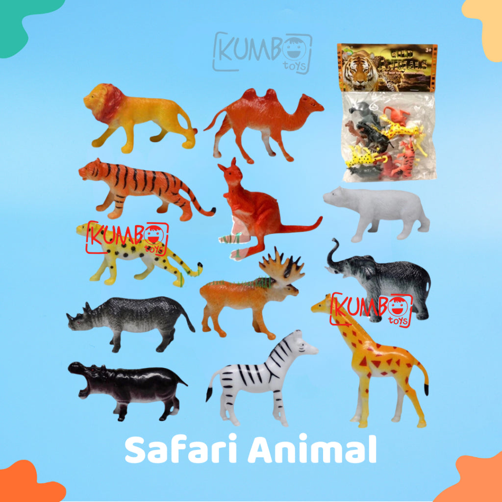 Mainan Edukasi Anak Hewan Karet Miniatur Binatang Diaroma Bentuk Hewan Isi 12 Pcs Figure Wild Animal Dinosaurus Farm Ocean Set