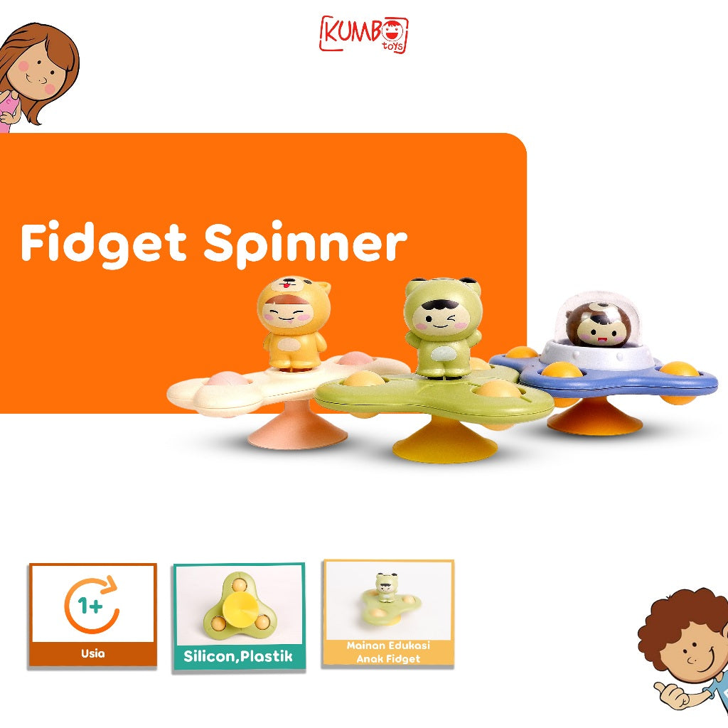 Mainan Edukasi Anak Fidget Spinner Mainan Mandi Bayi Spinner Putar