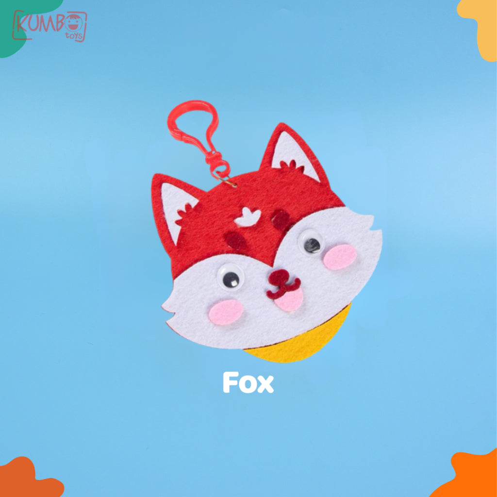 Mainan Edukasi Anak Gantungan Flanel 2D Karakter Hewan Lucu Craft Prakarya Kerajinan Tangan