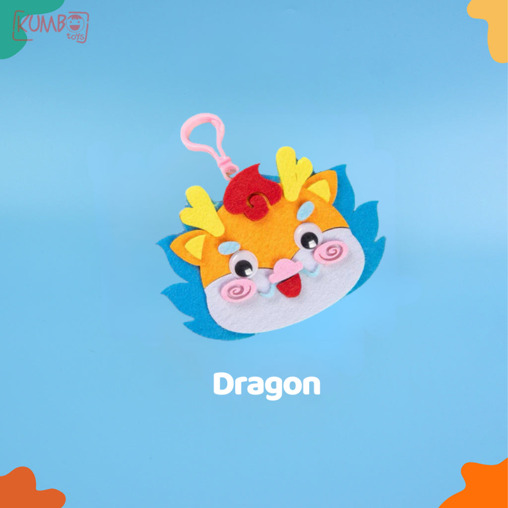 Mainan Edukasi Anak Gantungan Flanel 2D Karakter Hewan Lucu Craft Prakarya Kerajinan Tangan