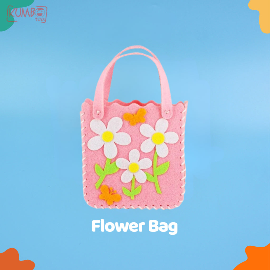 Mainan Edukasi Anak Tas Flanel Anak Montessori DIY Flanel HandBag Menjahit Handcraft Craft karakter