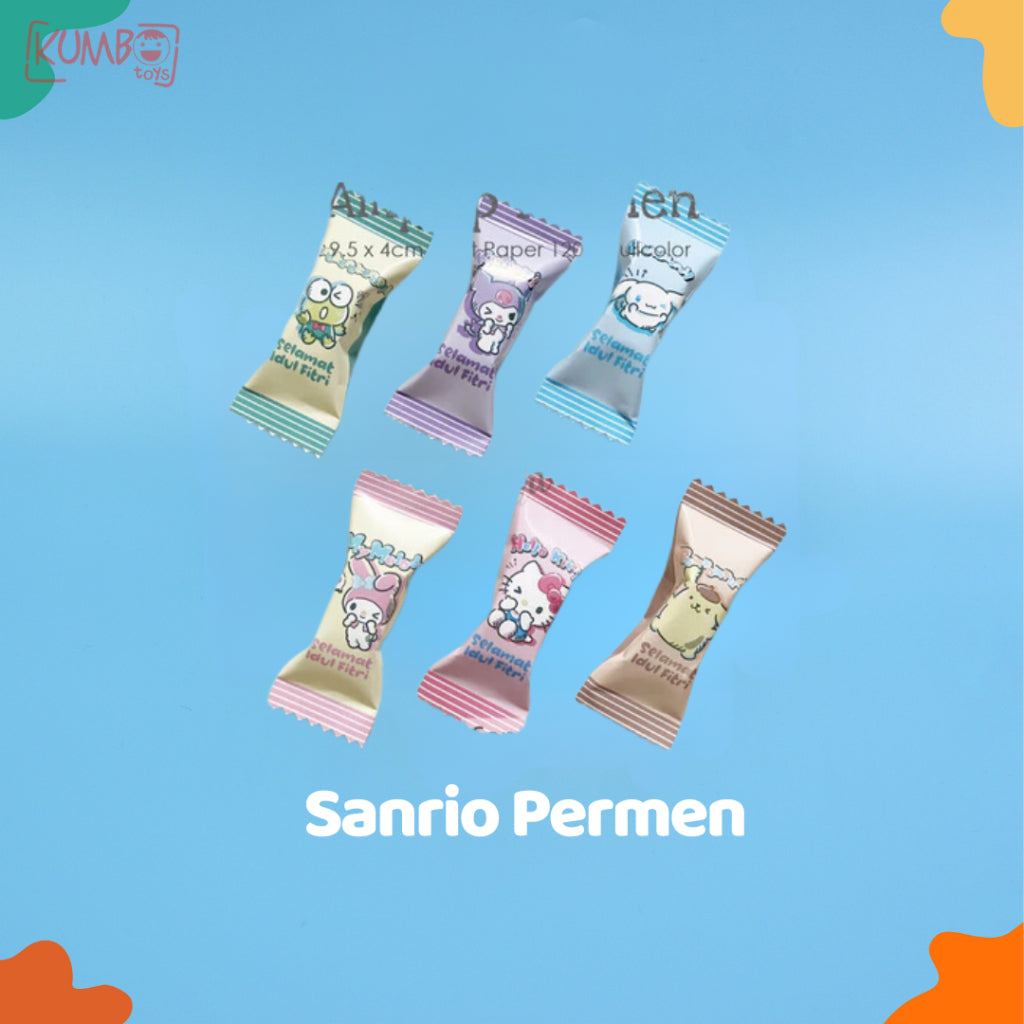Amplop Lebaran Idu Fitri Kecil Bentuk Permen Isi 5 Sanrio Snack