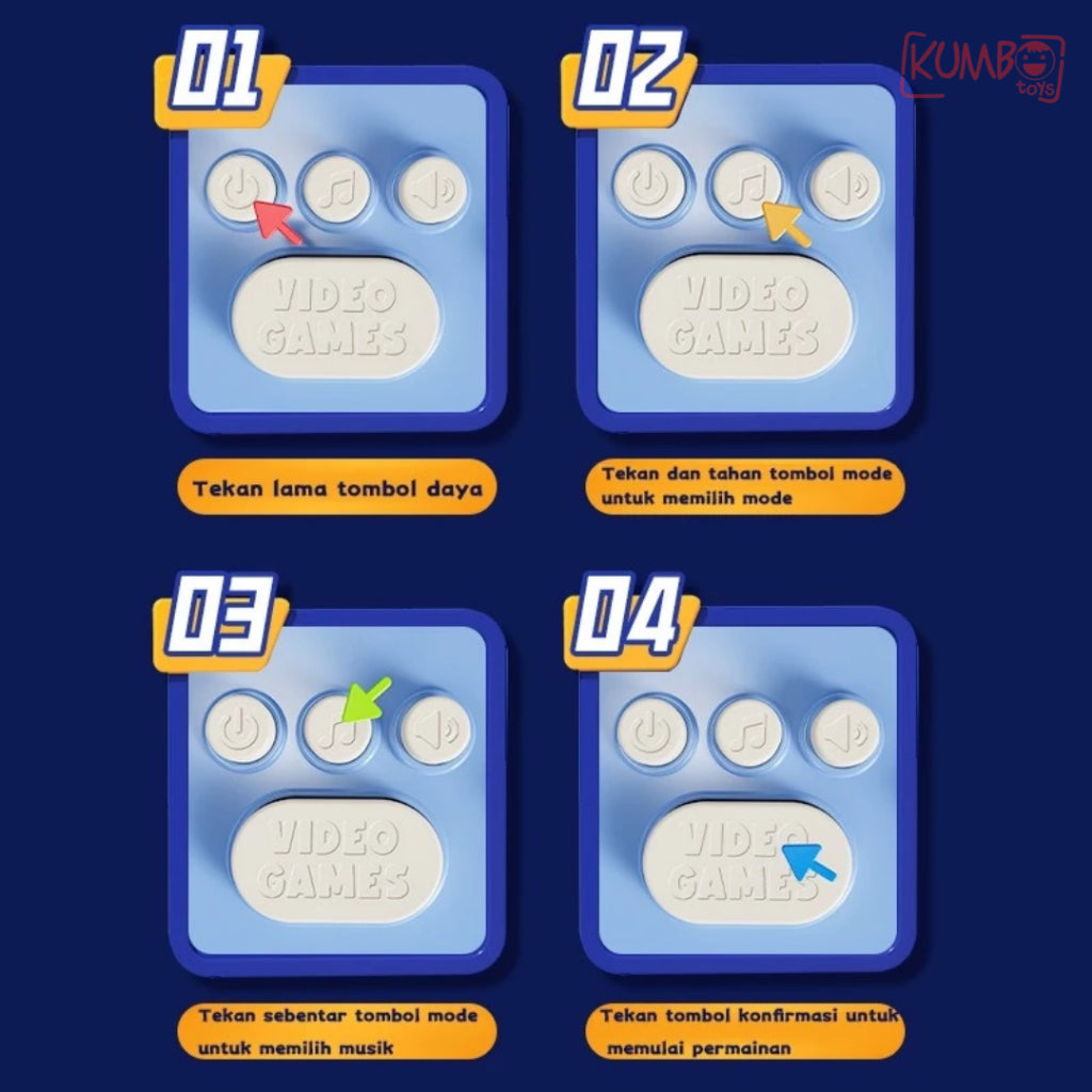 Mainan Edukasi Anak Master Quick Plush Game Rhythm Elektronik Karakter LED