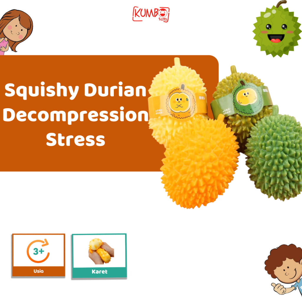 Mainan Edukasi Anak Squishy Durian Decompression Stress Relief Duren