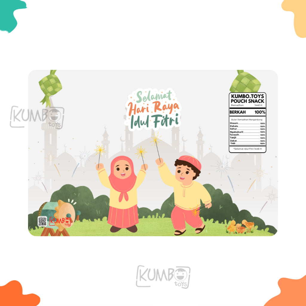 Pouch Snack Bingkisan Ulang Tahun Lebaran 12x17 Idul Fitri Ultah Premium Flexi