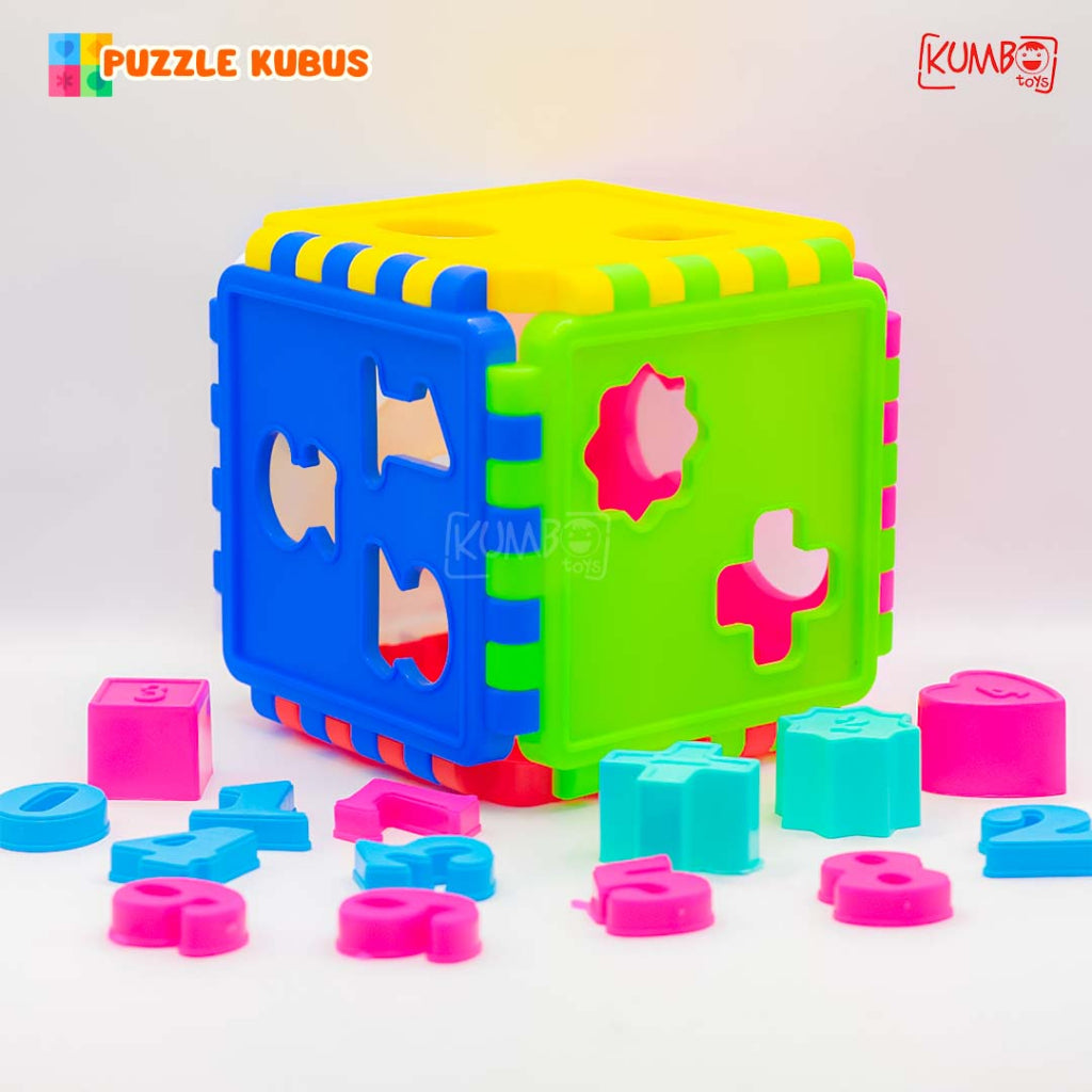 Mainan Edukasi Puzzle Kubus Bola Putar Warna Warni