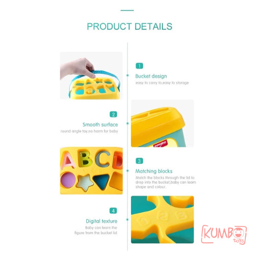 Mainan Edukasi Anak Bayi Balok Sortir Baby First Blocks Shape Sorter