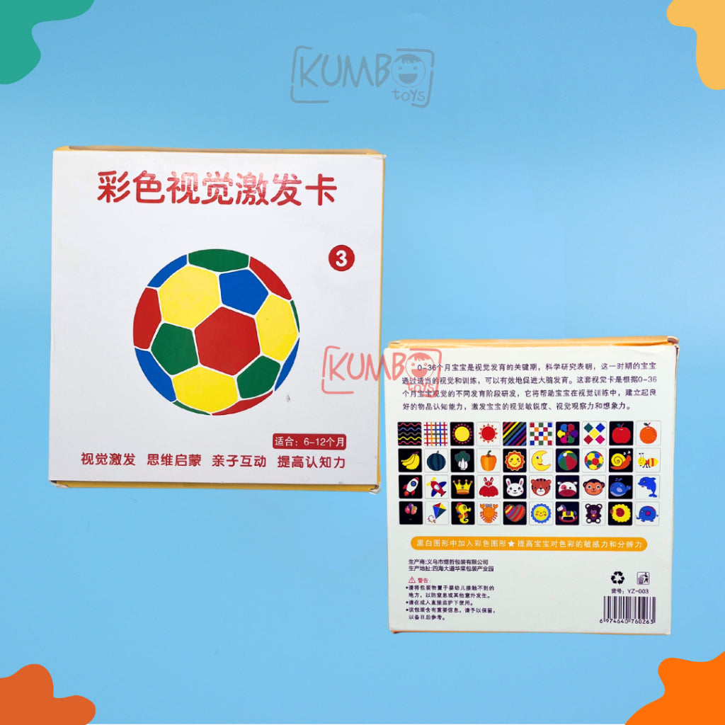 Mainan Edukasi Baby Visual Stimulus Card Newborn 0-12 Month Kartu Pintar
