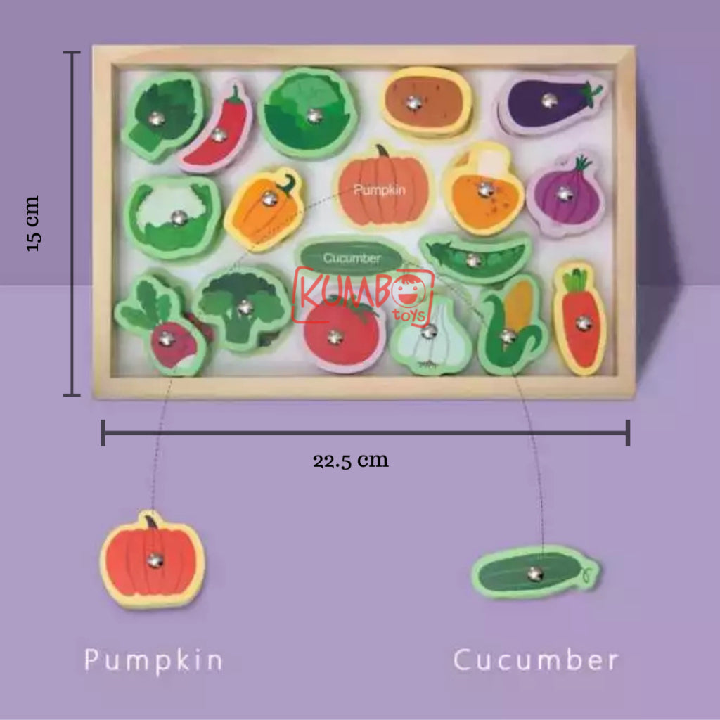 Mainan Edukasi Anak Memancing Dan Meronce Karakter Papan Kayu