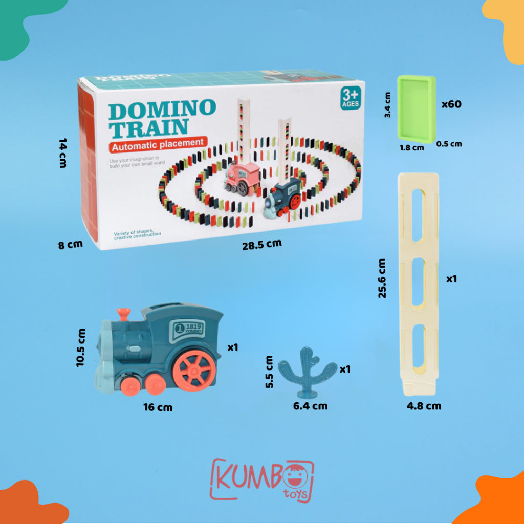 Mainan Edukasi Anak Domino Electric Train Susun Domino Kereta Otomatis
