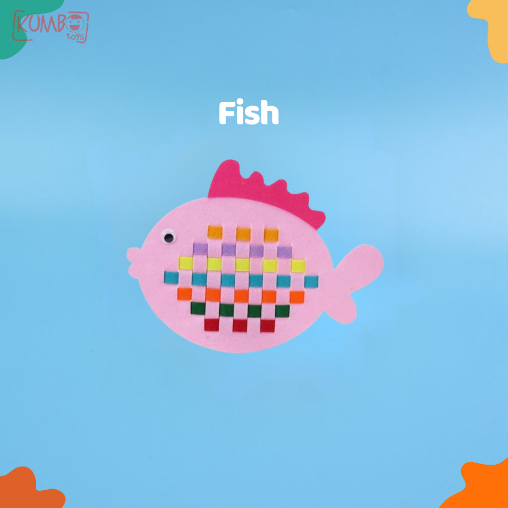 Mainan Edukasi Anak DIY Knitting Flanel Art And Craft Belajar Menganyam EVA Flanel