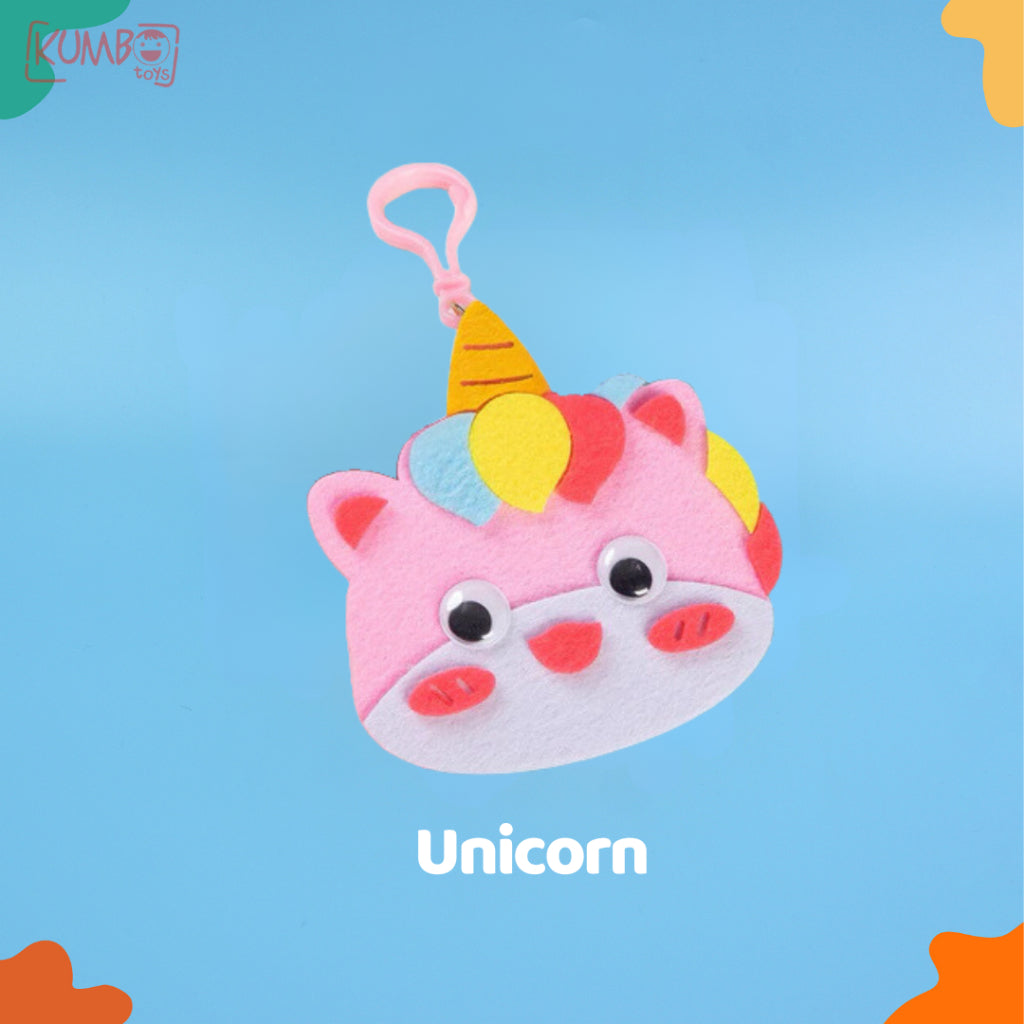 Mainan Edukasi Anak Gantungan Flanel 2D Karakter Hewan Lucu Craft Prakarya Kerajinan Tangan