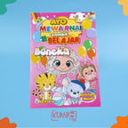 Buku Edukasi Mewarnai Berhitung dan Menulis Anak TK / Paud Karakter A5