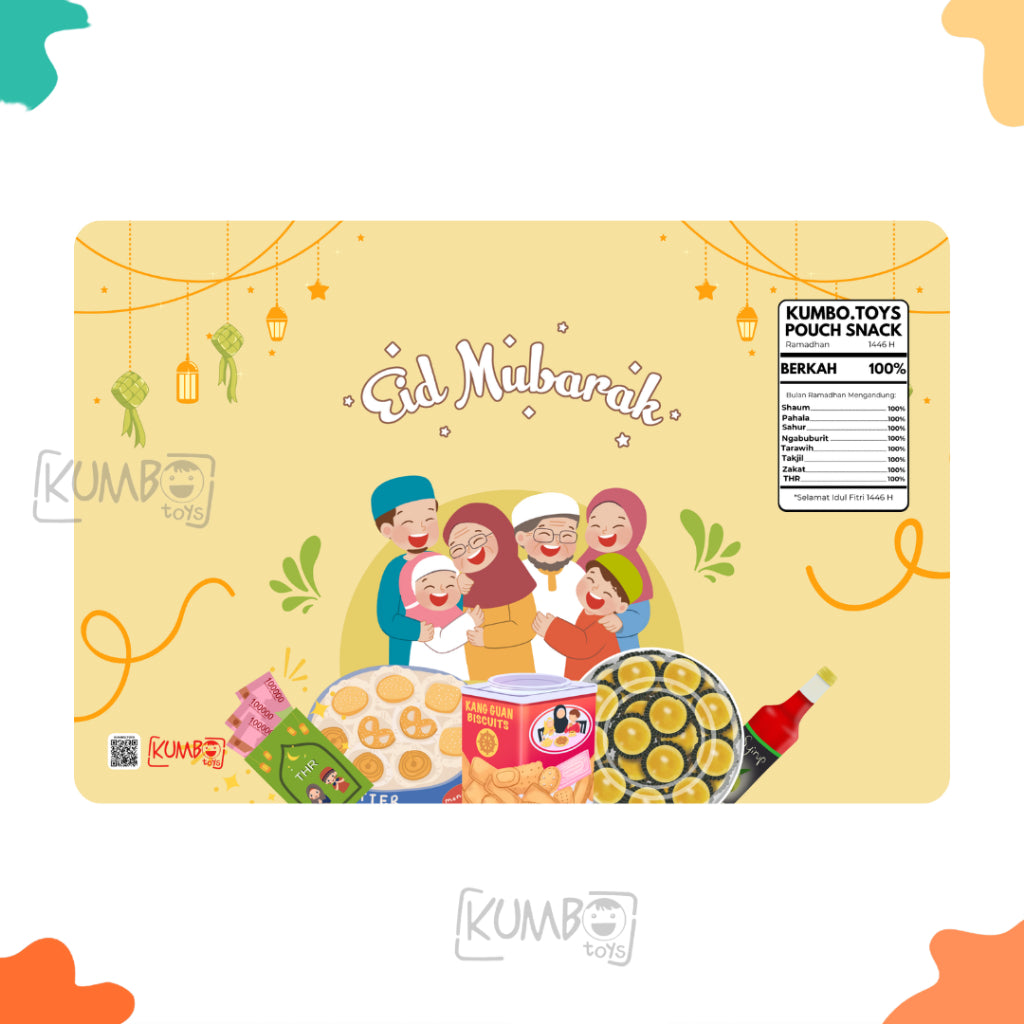 Pouch Snack Bingkisan Ulang Tahun Lebaran 12x17 Idul Fitri Ultah Premium Flexi