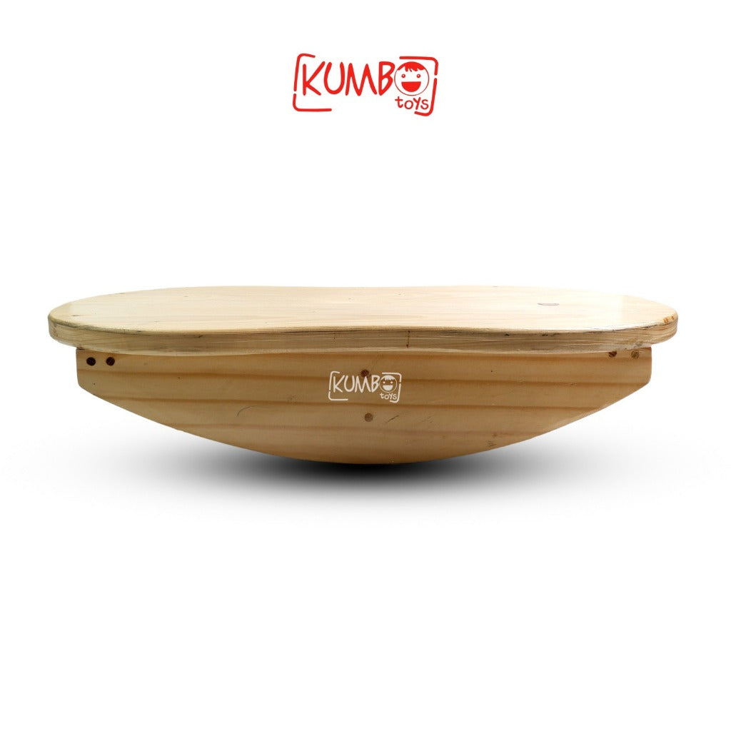 Balance Board Double Elips Papan Keseimbangan Anak Mainan Kayu Edukatif