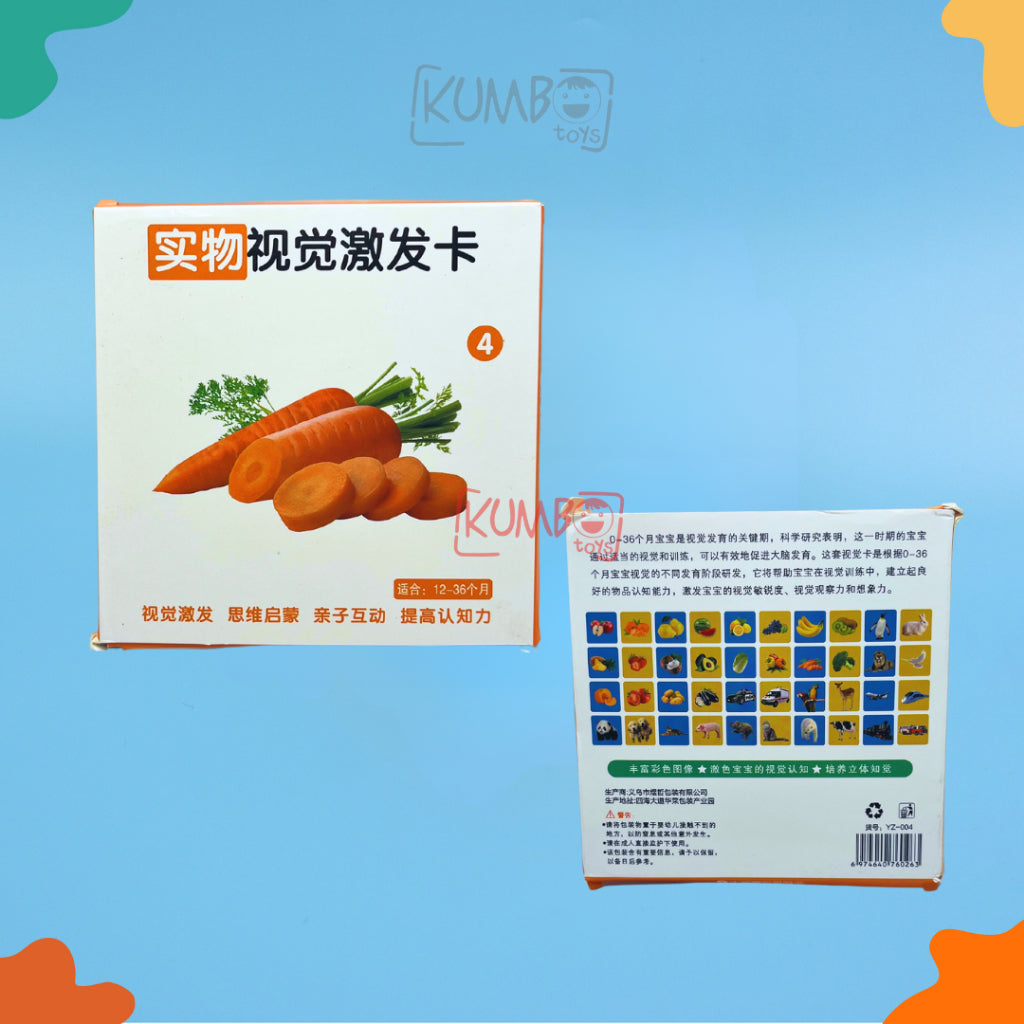 Mainan Edukasi Baby Visual Stimulus Card Newborn 0-12 Month Kartu Pintar