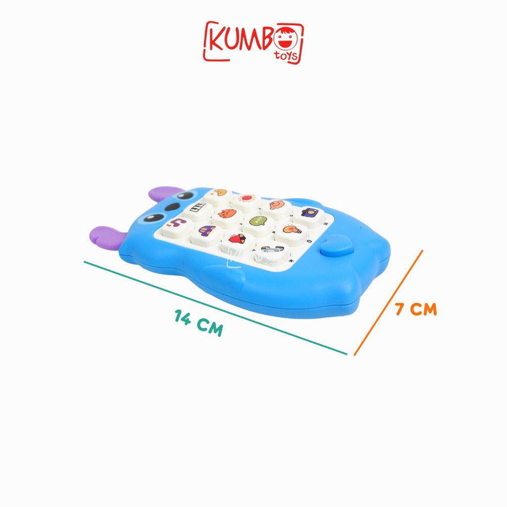 Mainan Anak Bayi Mobile Phone Puzzle Baby Music Handphone Karakter Stitch Kuromi HP Musik