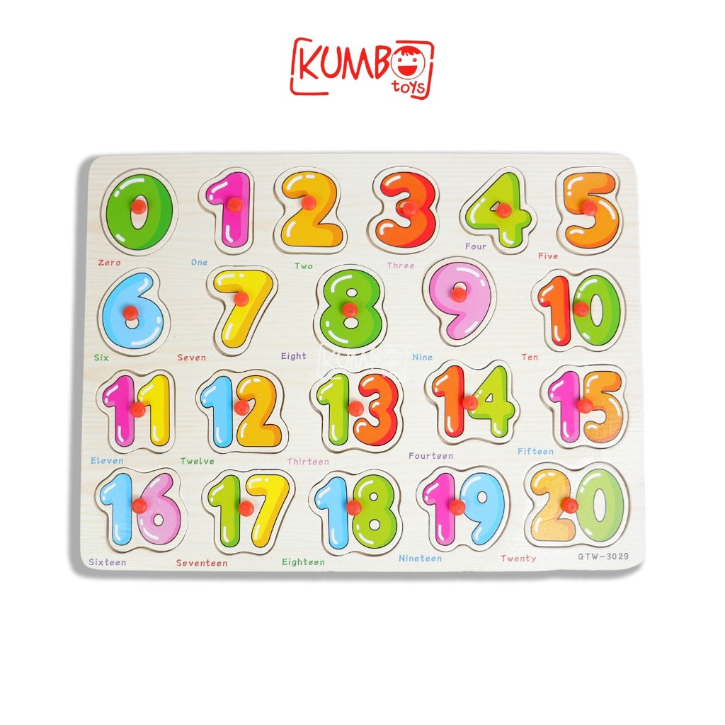 Mainan Edukasi Anak Puzzle Kayu Knob