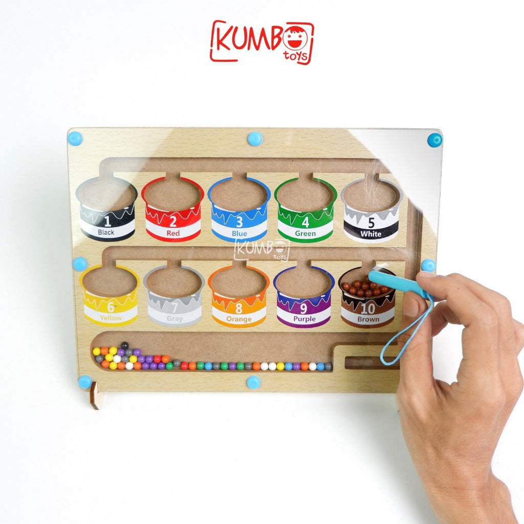 Mainan Edukasi Anak Sorting Color Classification Maze Magnet Papan Maze Klasifikasi Warna