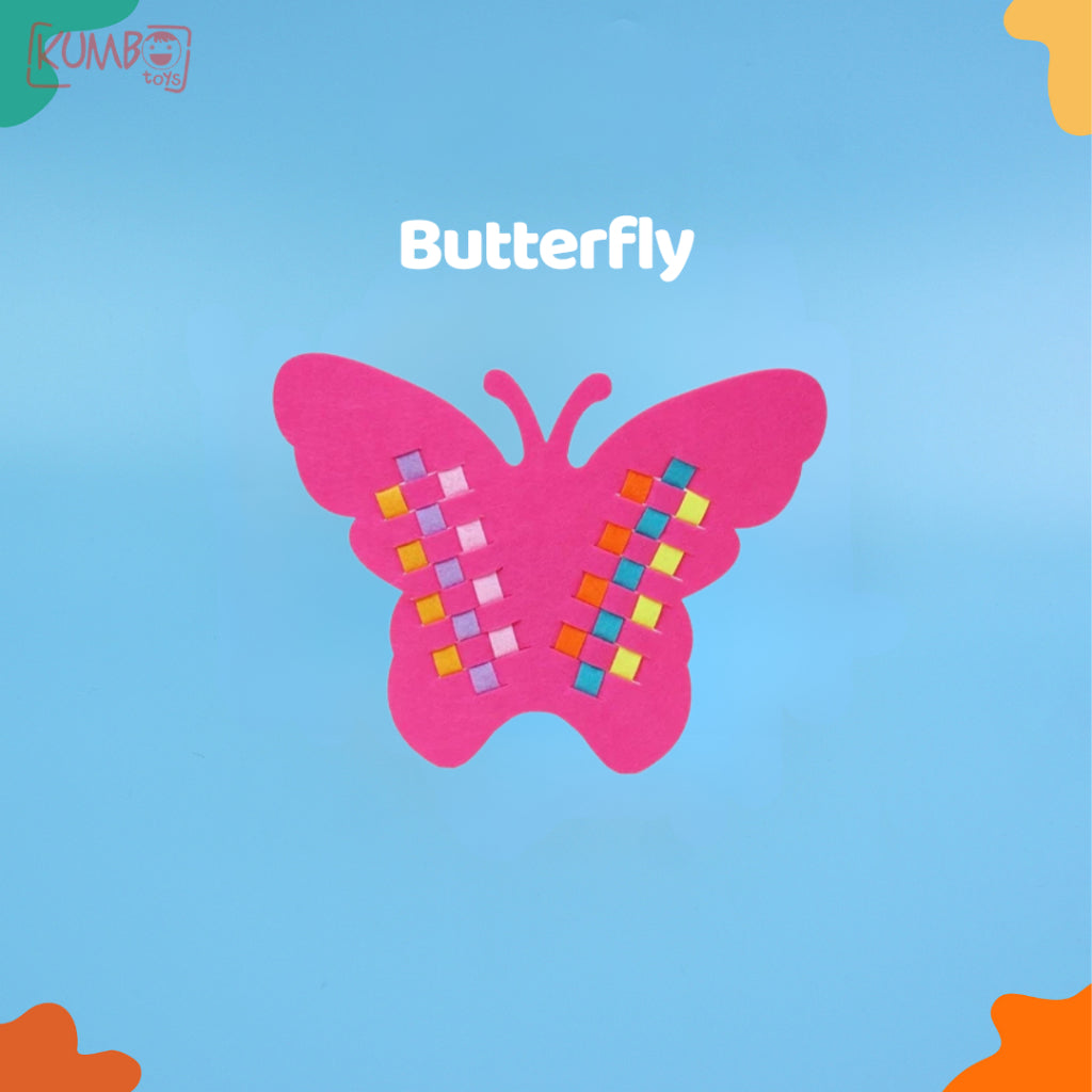 Mainan Edukasi Anak DIY Knitting Flanel Art And Craft Belajar Menganyam EVA Flanel