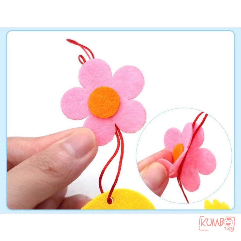 Mainan Edukasi Anak DIY Gantungan Flanel Felt Lonceng Angin Genta Wind Chime Craft Prakarya Kerajinan Tangan