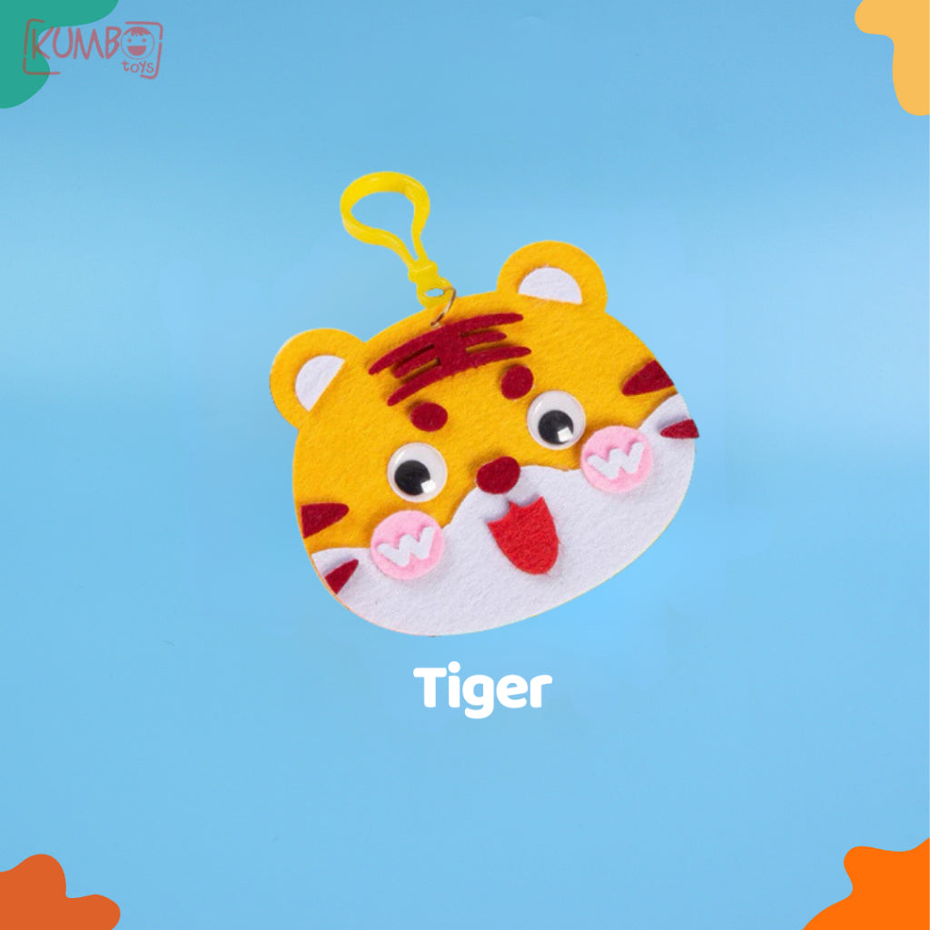 Mainan Edukasi Anak Gantungan Flanel 2D Karakter Hewan Lucu Craft Prakarya Kerajinan Tangan