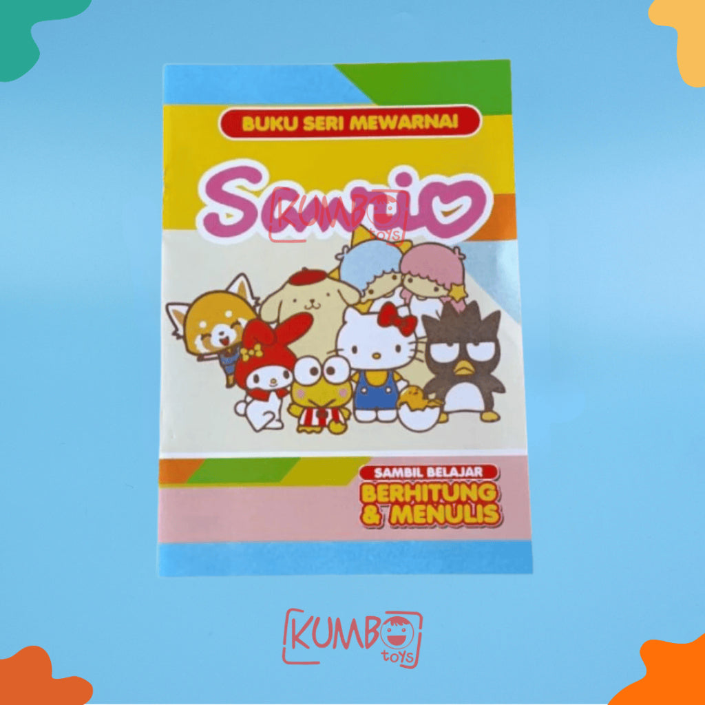 Buku Edukasi Mewarnai Berhitung dan Menulis Anak TK / Paud Karakter A5