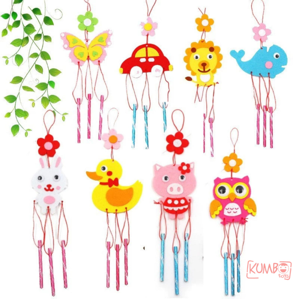 Mainan Edukasi Anak DIY Gantungan Flanel Felt Lonceng Angin Genta Wind Chime Craft Prakarya Kerajinan Tangan