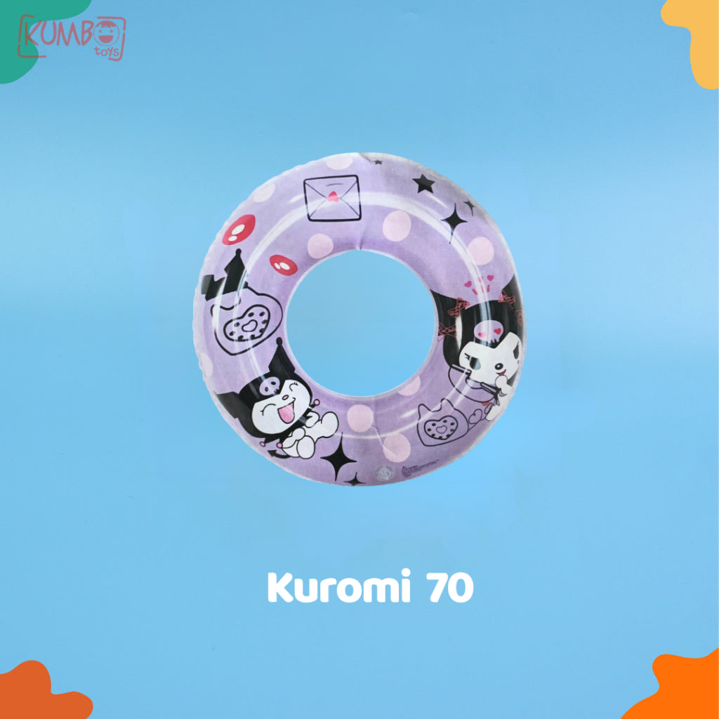 Ban Renang Anak Karakter Lucu 60 & 70 CM Swim Ring PVC Sanrio Stitch