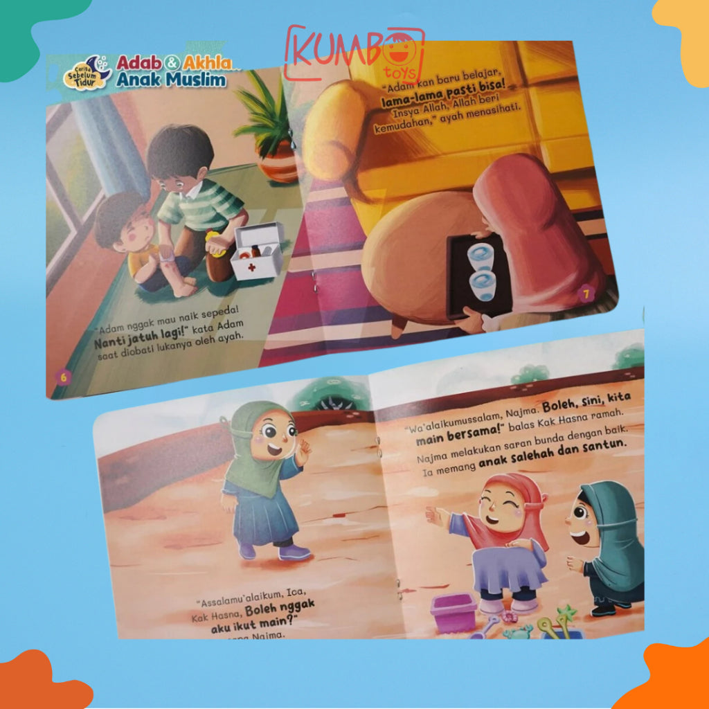 Buku Cerita Adab dan Akhlak Anak Muslim Disertai Read Aloud Story Book Islami Bergambar Serial Cerita Sebelum Tidur Dengan Ayat dan Hadist Pilihan