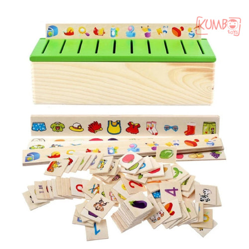 Mainan Edukasi Anak Knowledge Classification Box Kotak Klasifikasi Sortir Bentuk Warna Hewan Buah