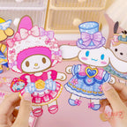 Mainan Edukasi Anak DIY BP Paper Doll Karakter Sanrio Cinnamarol Kuromi BP 3D