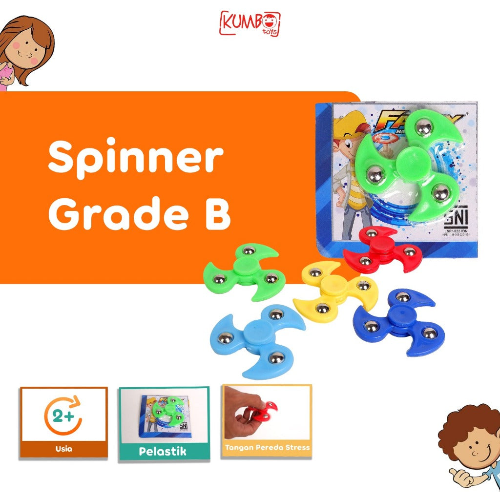 Mainan Edukasi Anak Fidget Spinner Spiner Tangan Pereda Stress