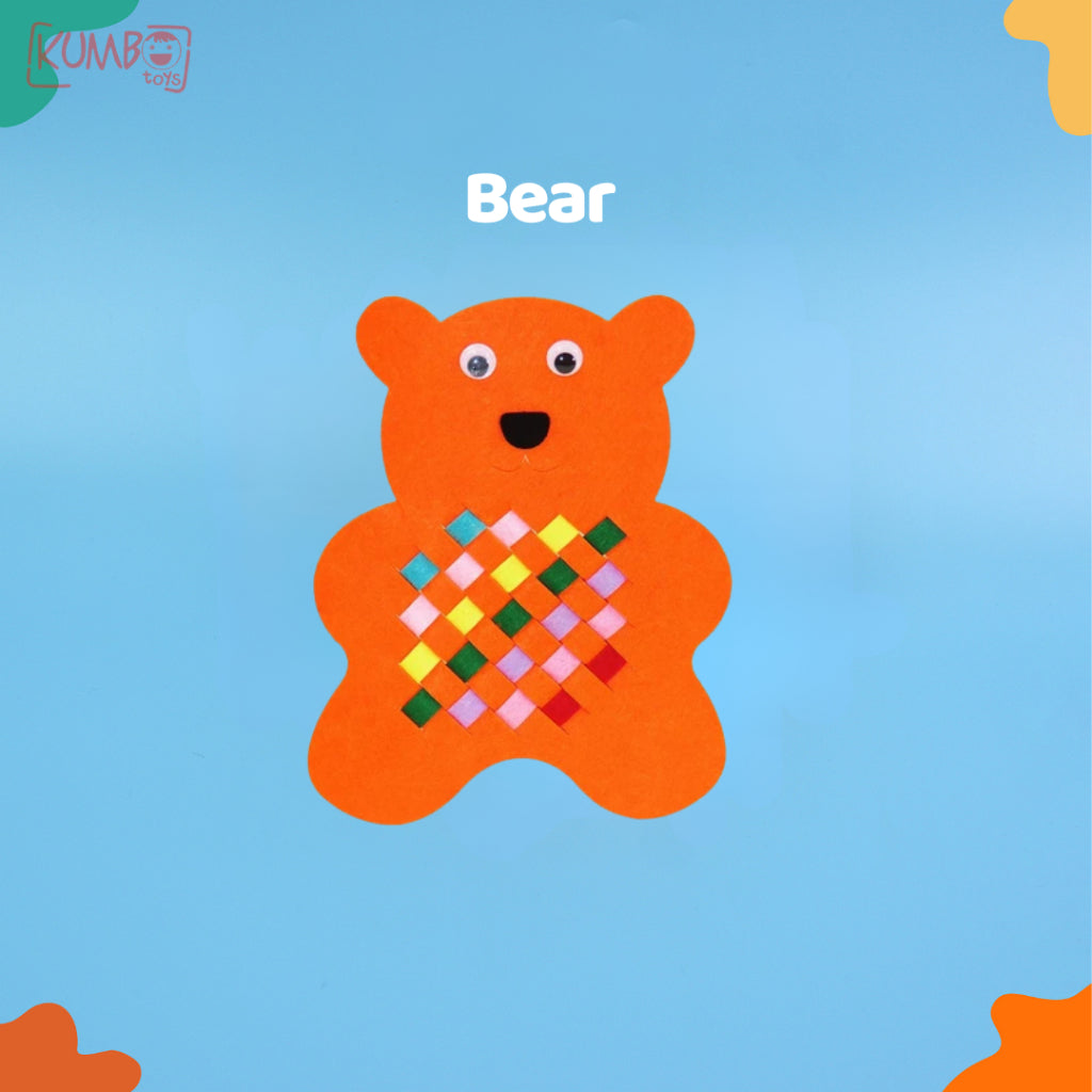 Mainan Edukasi Anak DIY Knitting Flanel Art And Craft Belajar Menganyam EVA Flanel