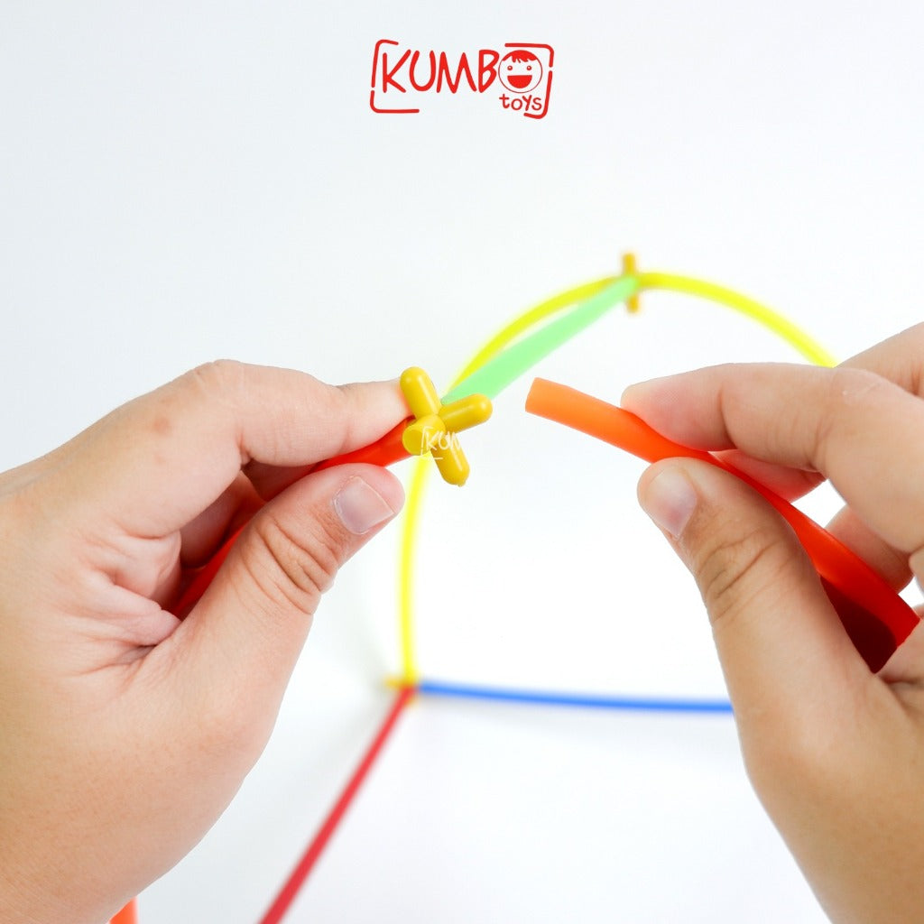 Mainan anak Puzzle Sedotan DIY Magic Straw