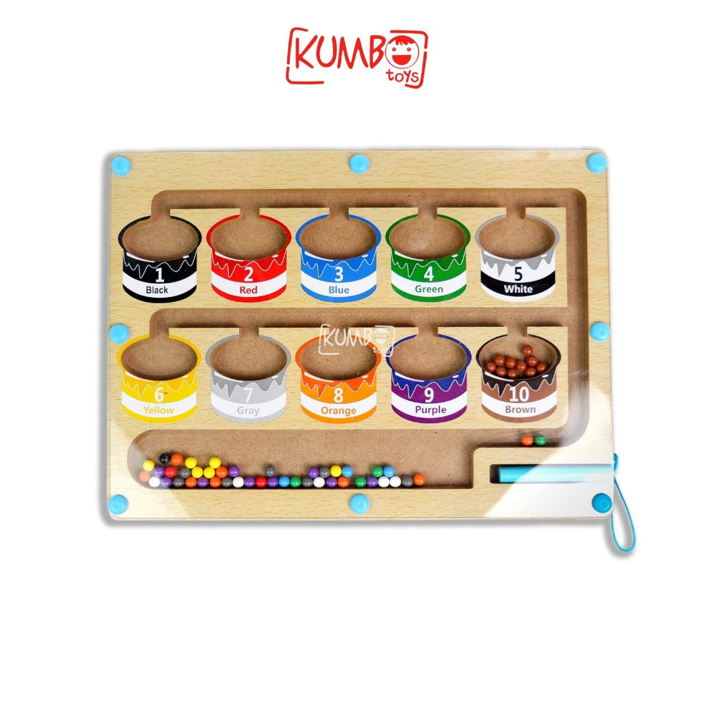 Mainan Edukasi Anak Sorting Color Classification Maze Magnet Papan Maze Klasifikasi Warna