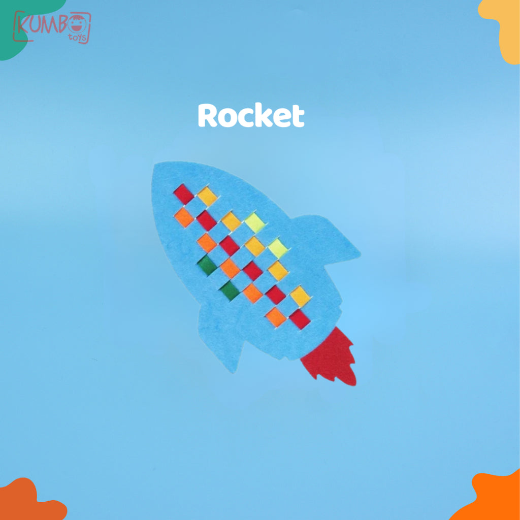 Mainan Edukasi Anak DIY Knitting Flanel Art And Craft Belajar Menganyam EVA Flanel