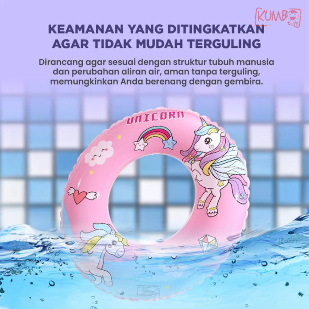 Ban Renang Anak Karakter Lucu 60 & 70 CM Swim Ring PVC Sanrio Stitch