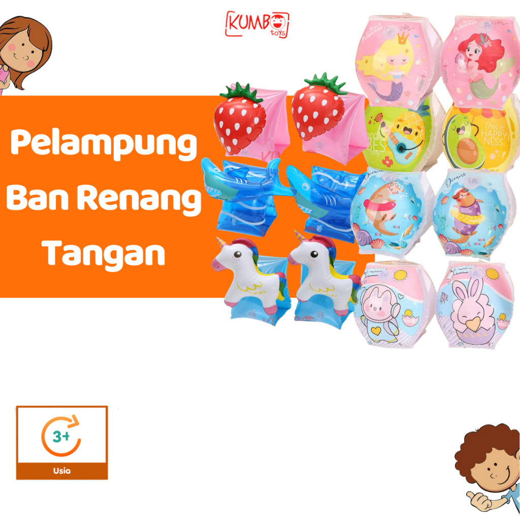 Pelampung Tangan Renang Karakter Anak - Anak Ban Renang Tangan Swim Arm Band